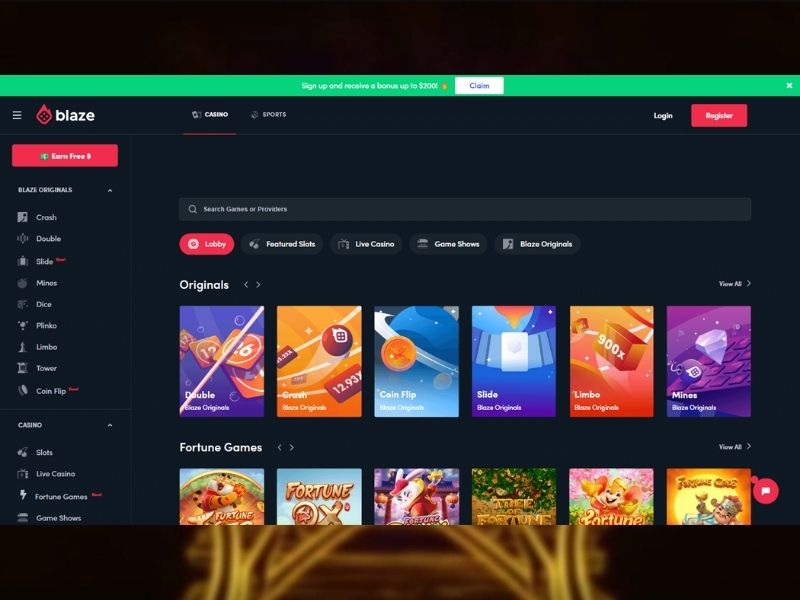 Kоротко о Blaze Casino